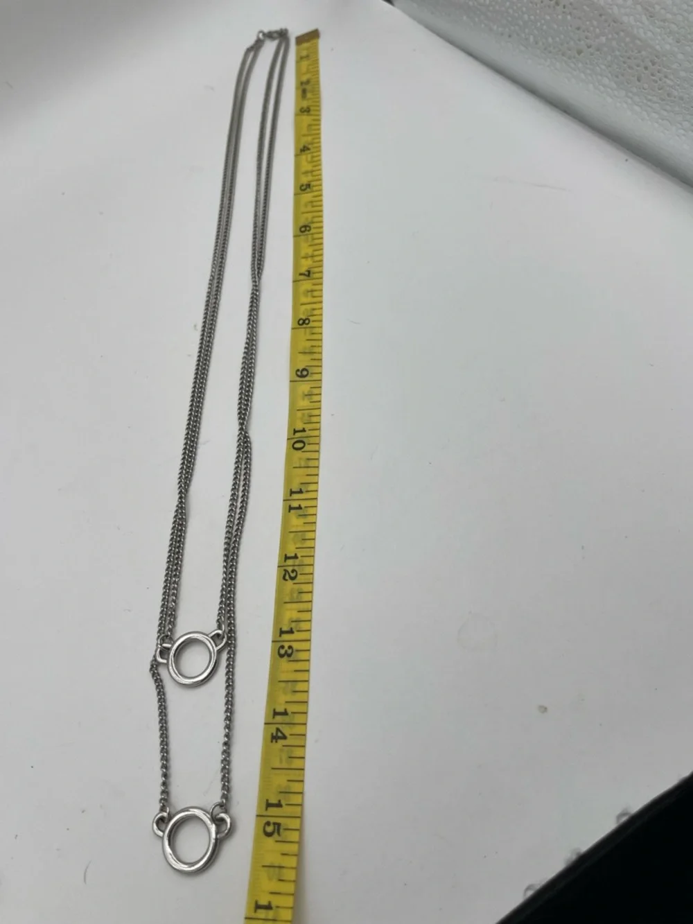 Silver Double-Layer Circle Pendant Necklace - Women Jewelry